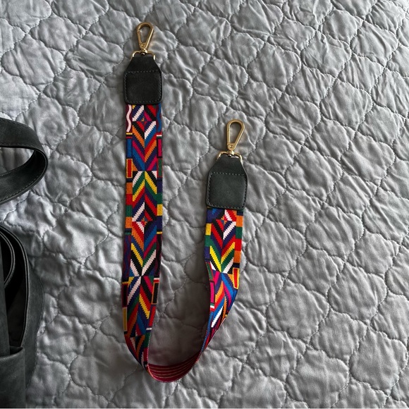 Modem + Chic Dark gray backpack with removable multicolored strap - Picture 7 of 14